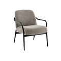 "Modern Upholstered Armchair with Black Frame"