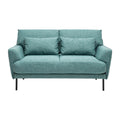 Vintage Turquoise Sofa with Cushions