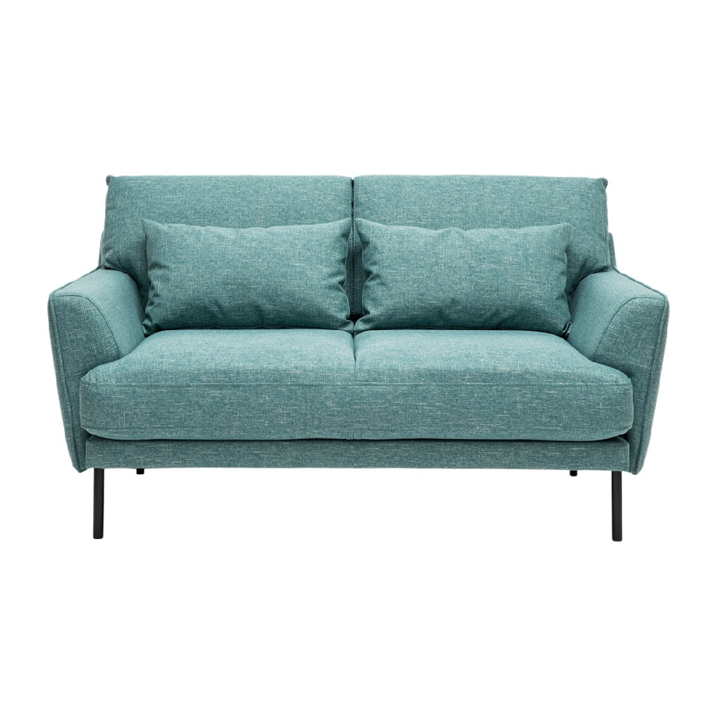 Vintage Turquoise Sofa with Cushions