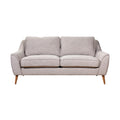 "Modern Gray Sofa with Wooden Legs"