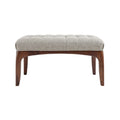 Modern Tufted Bench with Wooden Legs